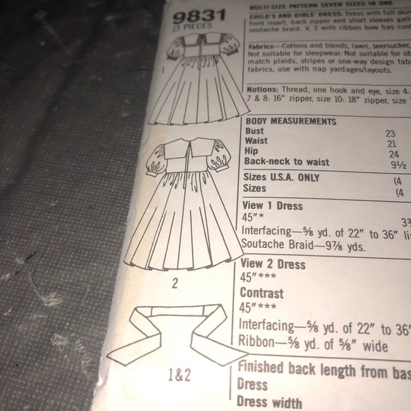 Vintage 1991 simplicity 9831 -4-12dress with full skirt/sailor collar. Sewing - Picture 6 of 6